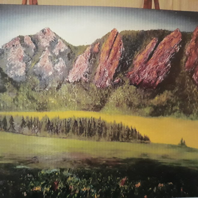 Mountains and Meadow mural